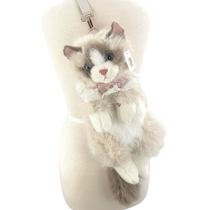 Cute Cat Plush Backpack in Polyester