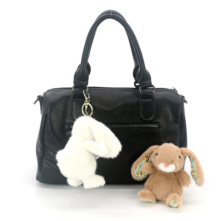 4 pcs adorable plush floral ear bunny bag charms/ key chains/ key charms