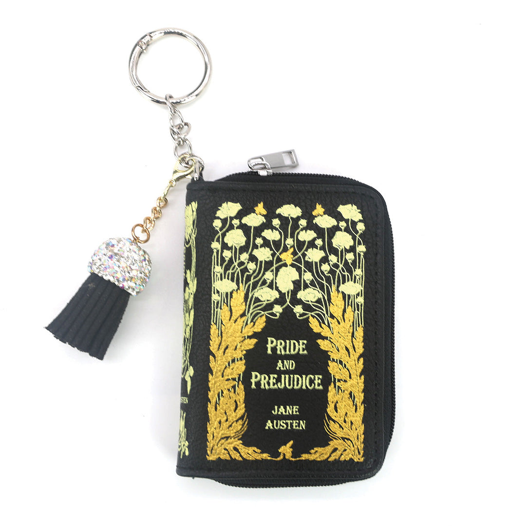 PRIDE AND PREJUDICE BOOK BAG CHARM COIN PURSE IN VINYL