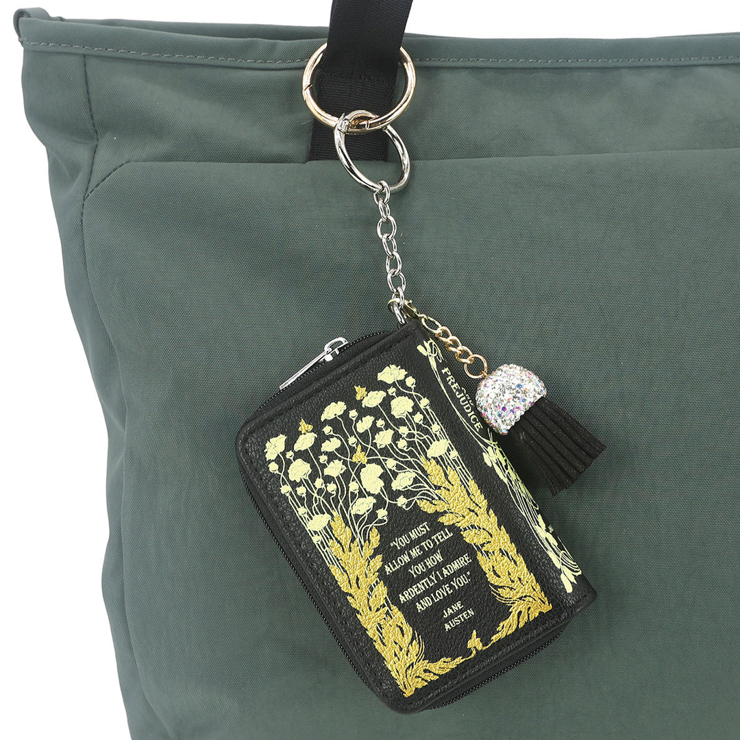 PRIDE AND PREJUDICE BOOK BAG CHARM COIN PURSE IN VINYL