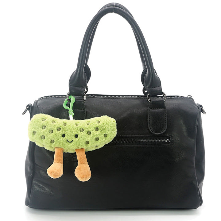 4 pc plush pickled cucumber key charms/key chains/ key rings