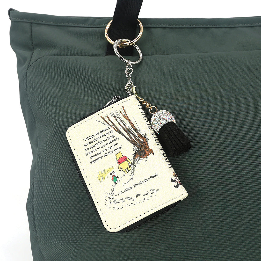 WINNIE THE POOH BOOK BAG CHARM COIN PURSE IN VINYL