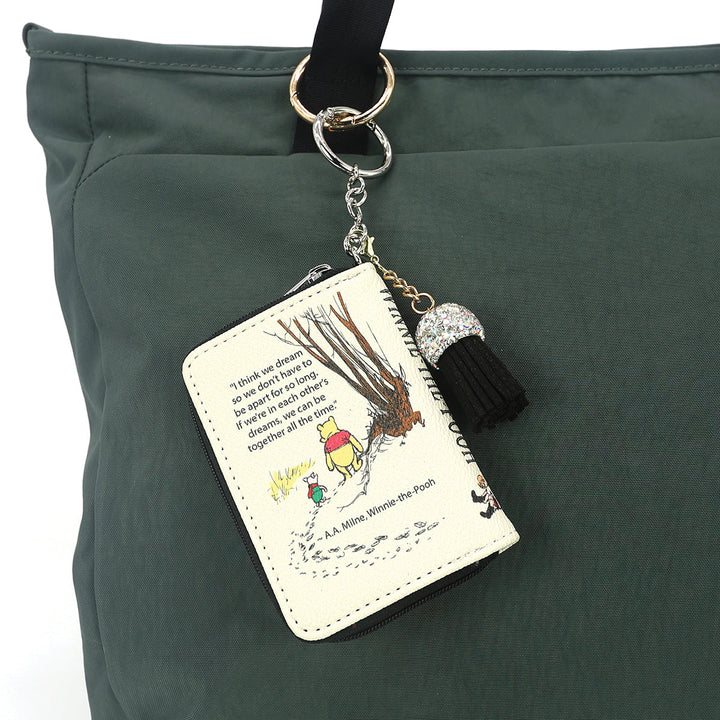 WINNIE THE POOH BOOK BAG CHARM COIN PURSE IN VINYL