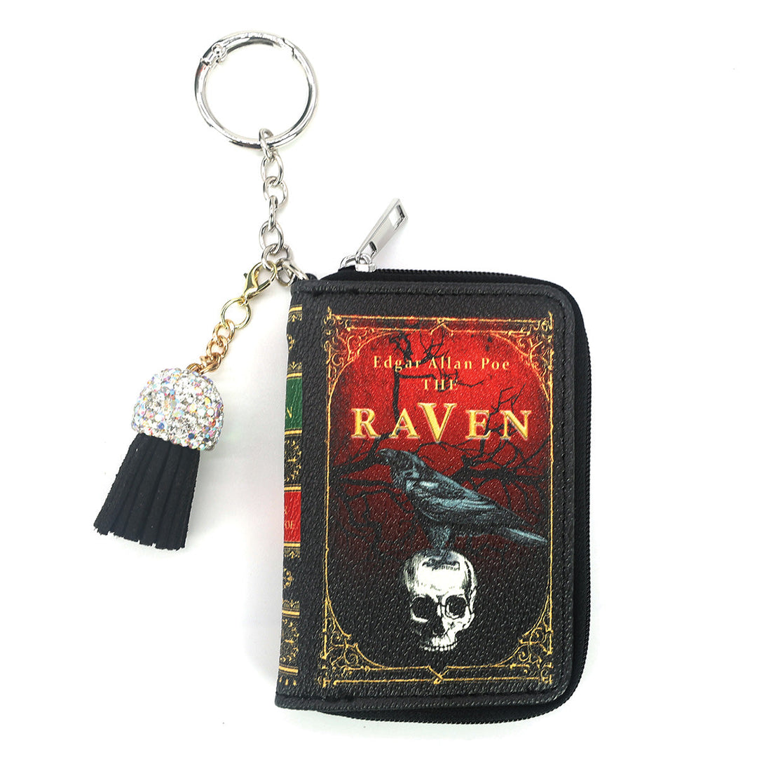 RAVEN BOOK BAG CHARM COIN PURSE IN VINYL