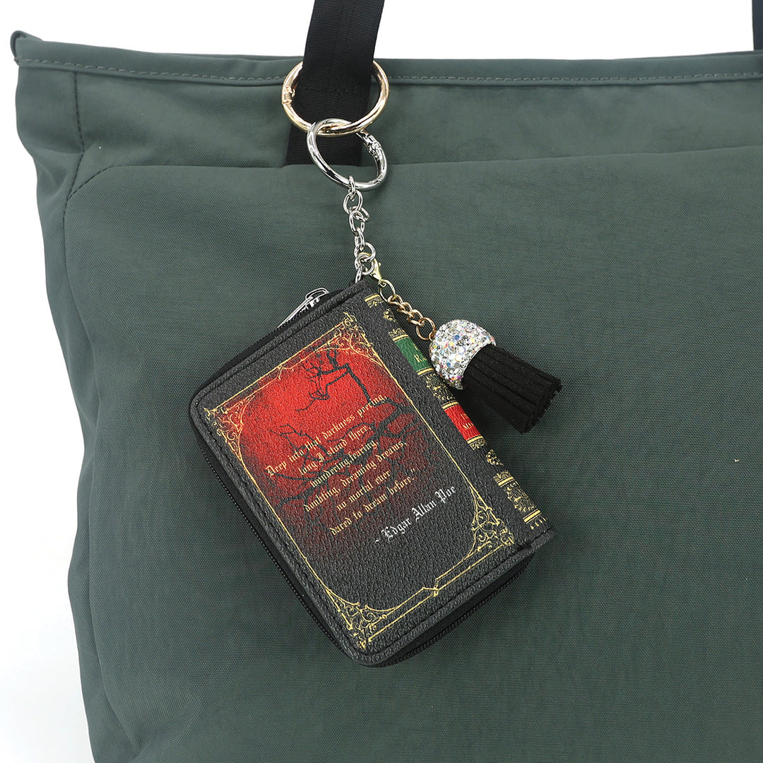 RAVEN BOOK BAG CHARM COIN PURSE IN VINYL