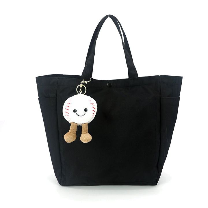 4 PCS Plush Baseball Bag Charm Key Chain in Polyester