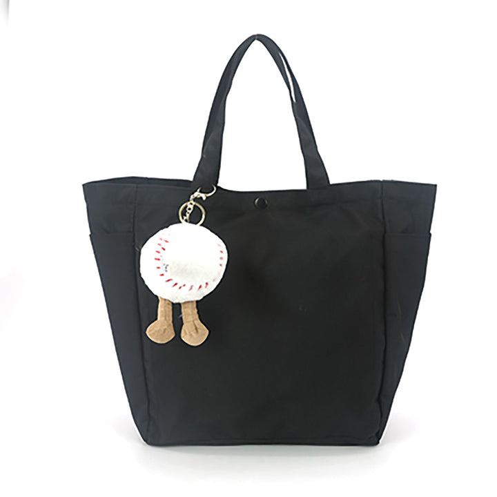 4 PCS Plush Baseball Bag Charm Key Chain in Polyester