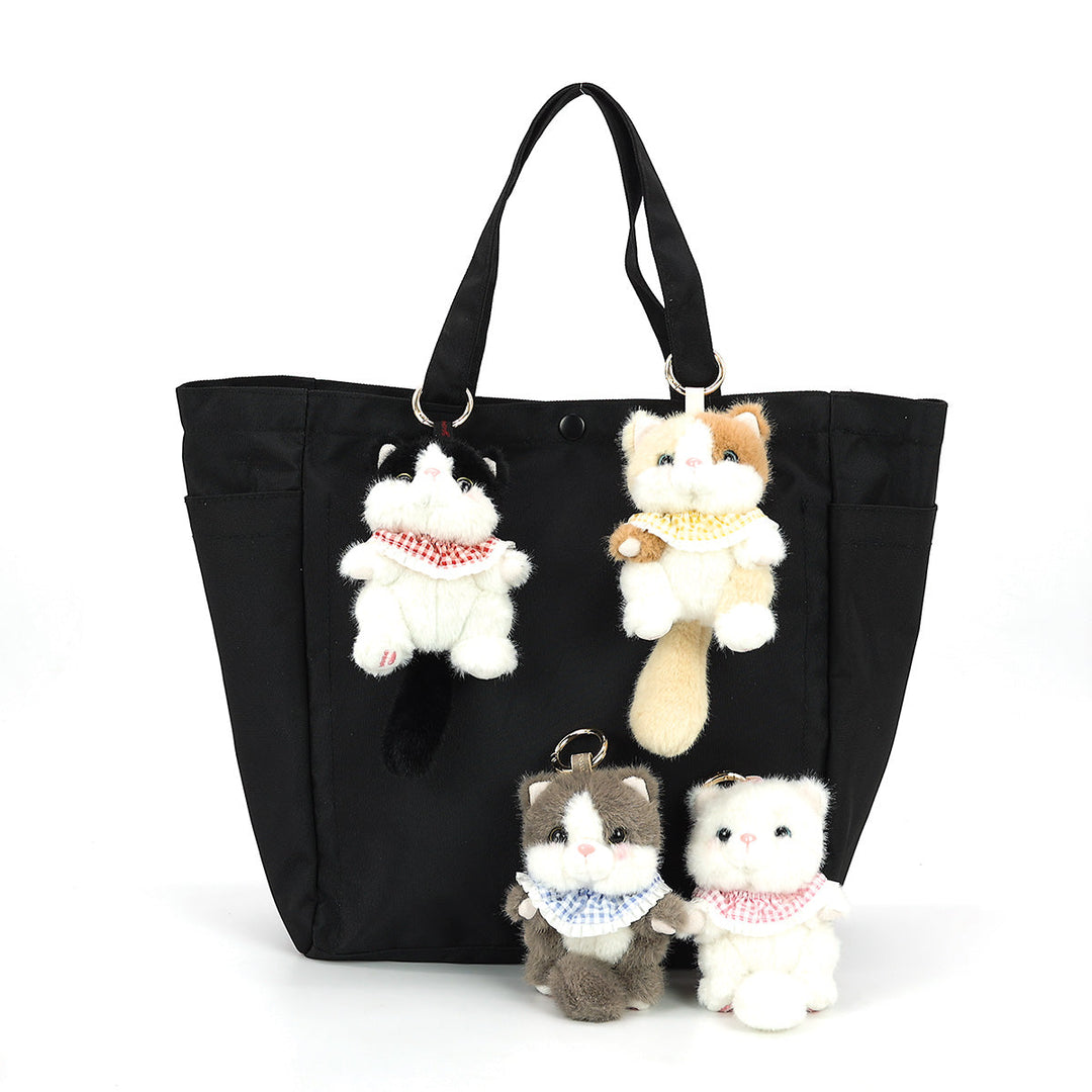 4 PCS CUTSIE CAT PLUSH KEY CHARM IN POLYESTER
