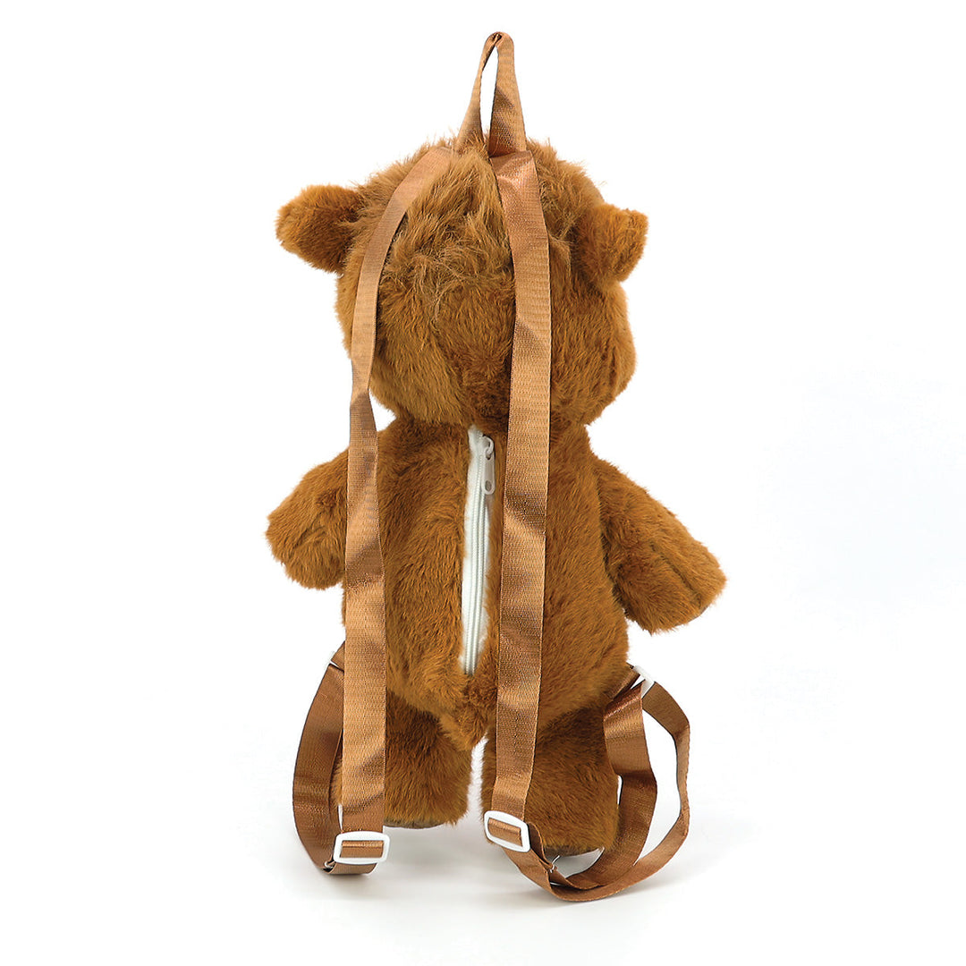 Highland Cow Plushy Backpack in Polyester