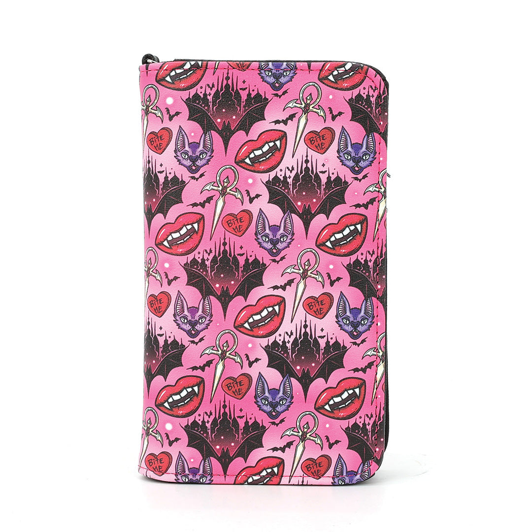 Vampire Smile & Bat Wallet in Vinyl