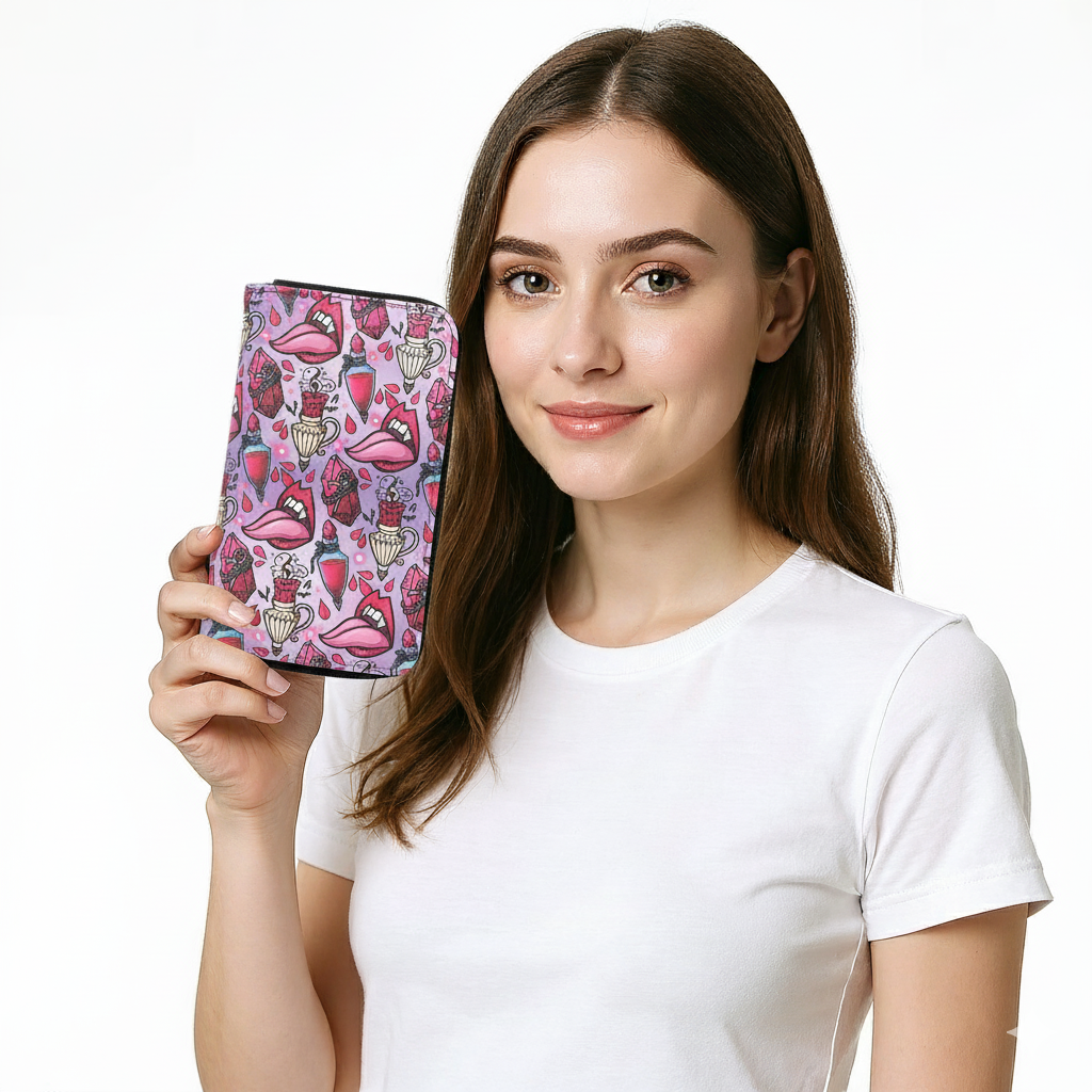 Vampire Tongue Wallet in Vinyl