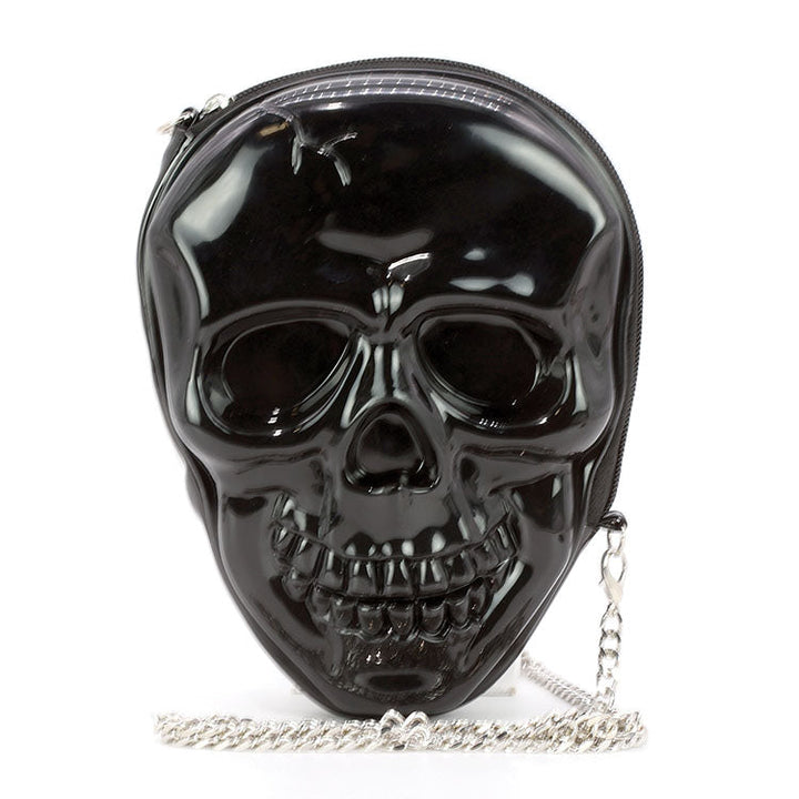 Glow in the Dark Skull Head Crossbody  in Vinyl