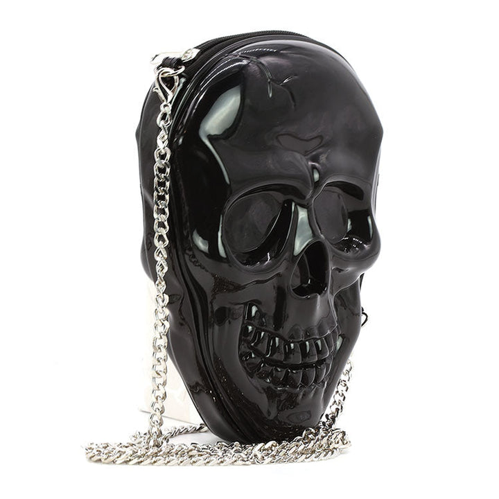 Glow in the Dark Skull Head Crossbody  in Vinyl