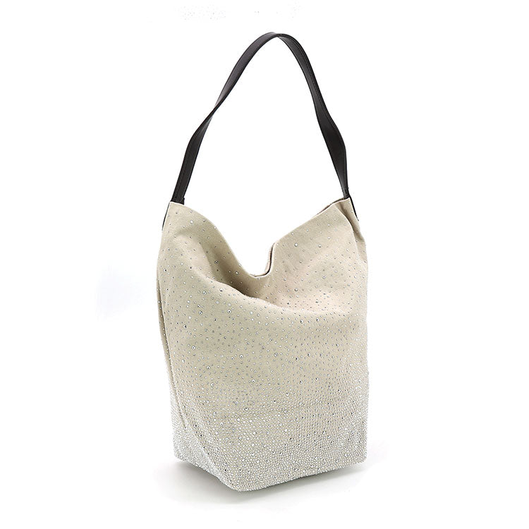 SPARKLY HOBO BAG IN CANVAS