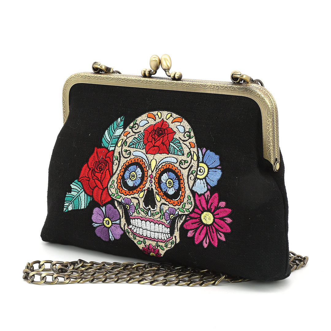 Sugar Skull Kisslock Bag