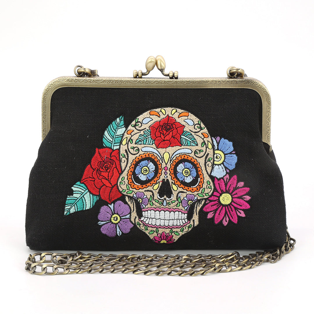 Sugar Skull Kisslock Bag