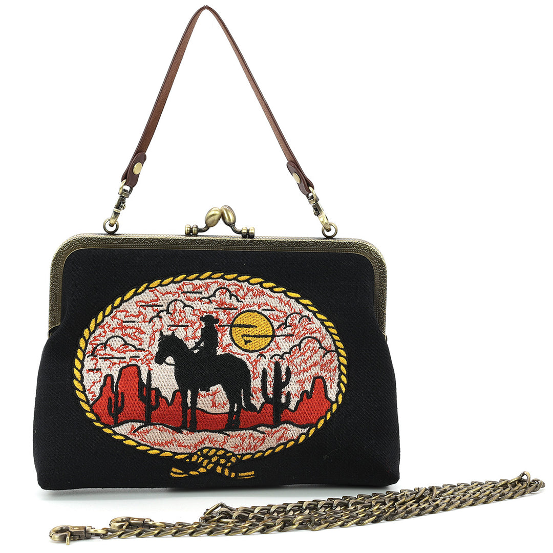 Desert Cowgirl Kisslock Bag