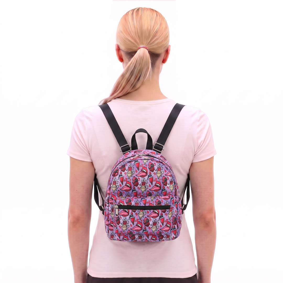 Vampire Tongue Mini Backpack in Polyester