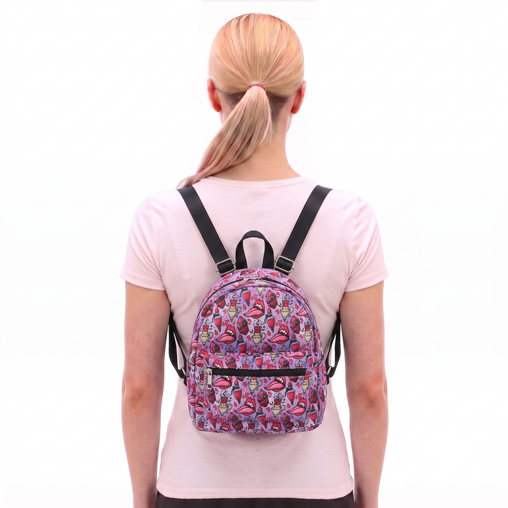 Vampire Tongue Mini Backpack in Polyester