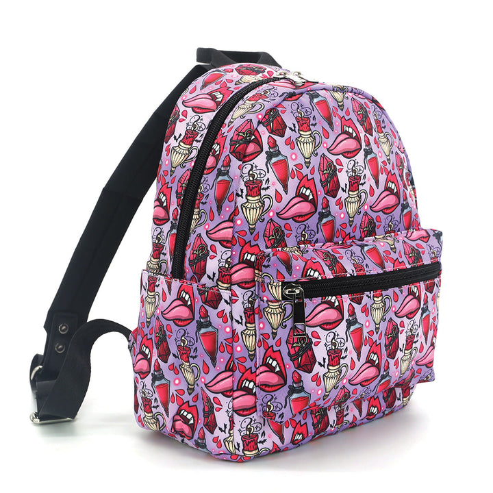 Vampire Tongue Mini Backpack in Polyester