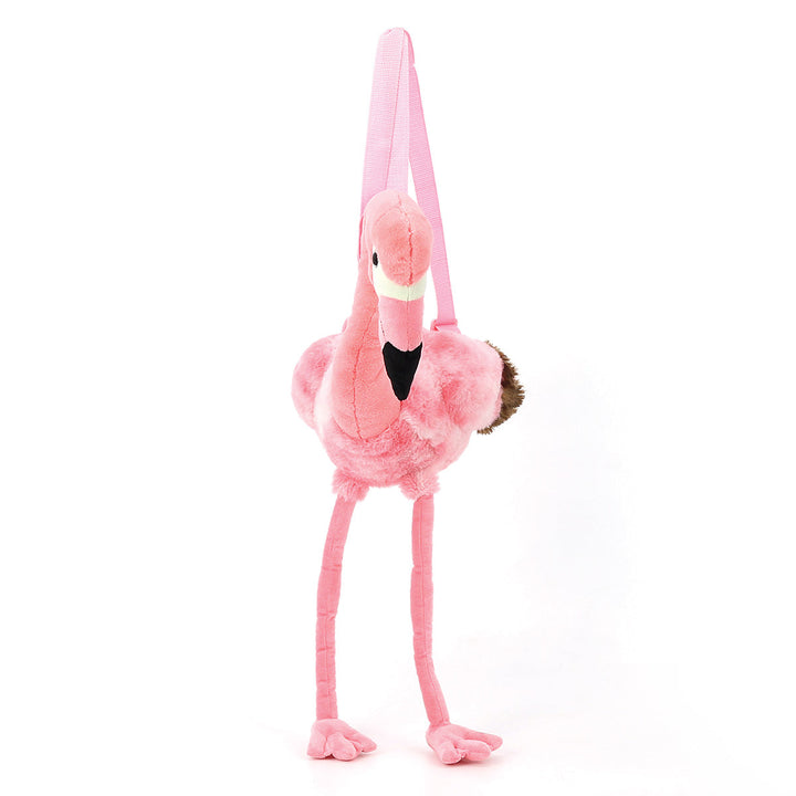 Flamingo Plushy Backpack in Polyester