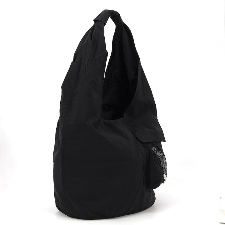 Cat Patch Pocket Hobo Bag in Polyester