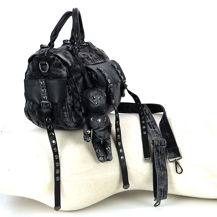 Vintage Wash Denim Satchel