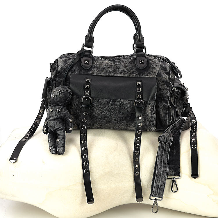 Vintage Wash Denim Satchel