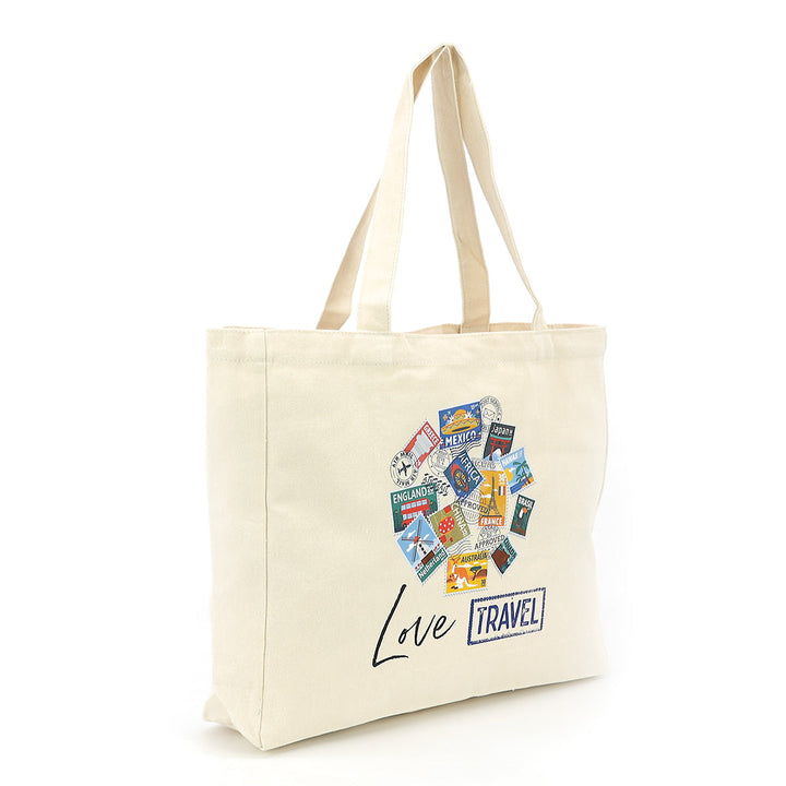 Love Travel Tote Bag in Canvas