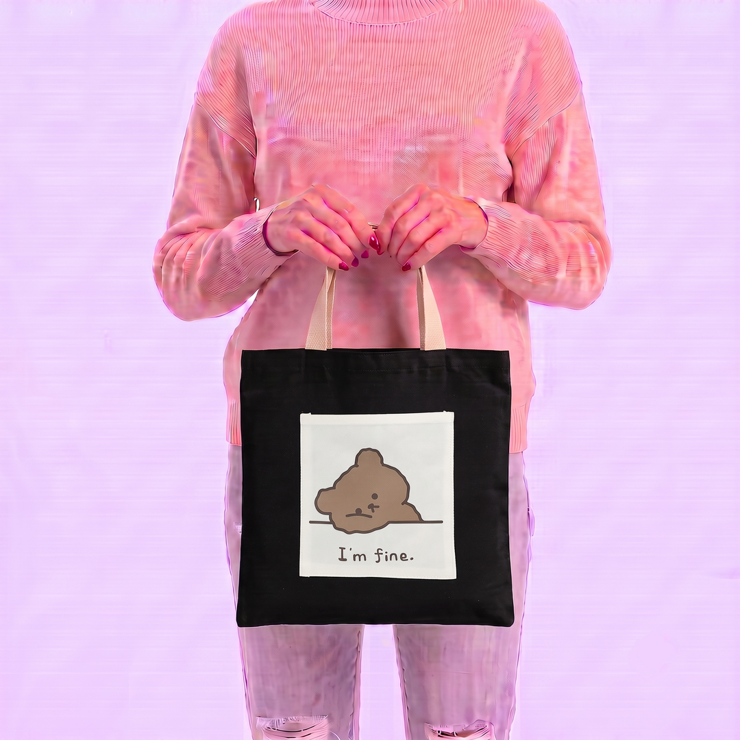"I'm Fine" Canvas Tote Bag
