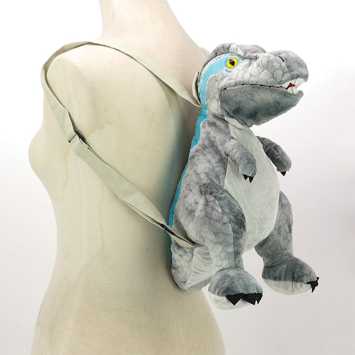 GREY DINO PLUSHY BACKPACK IN POLYESTER