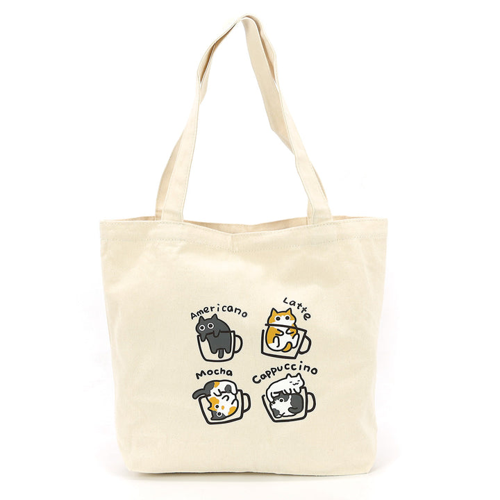 Coffee Cats Canvas Tote Bag