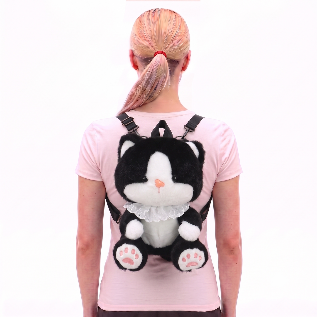 Cute tuxedo cat backpack