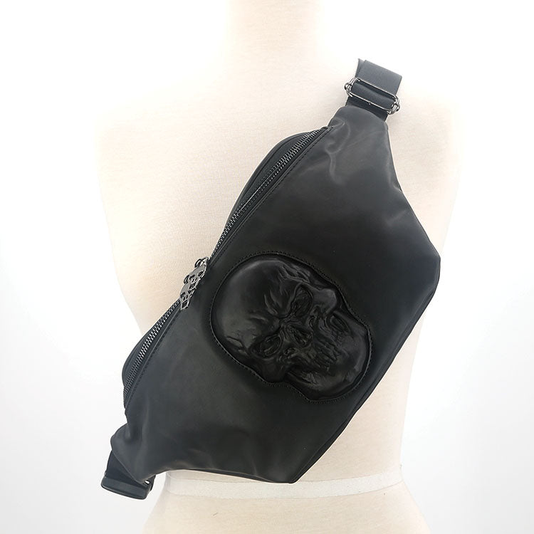 PROTRUDED SKULL BELT BAG IN VINYL