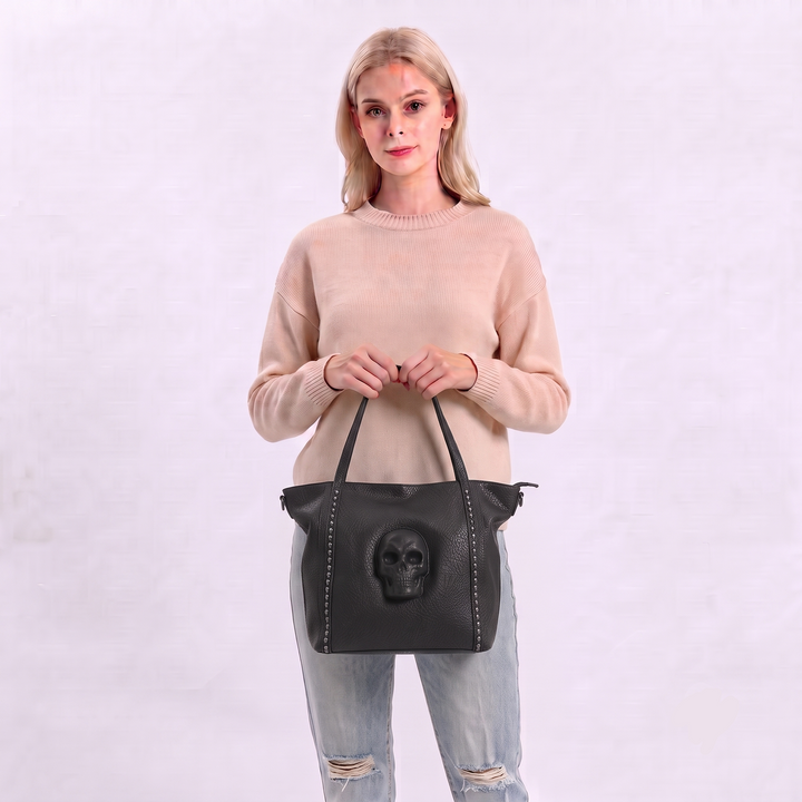 Large Skull Tote in Vinyl