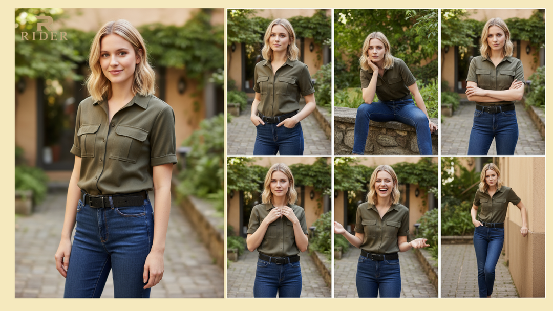 RIDER Reversible Genuine Leather Belts for Women