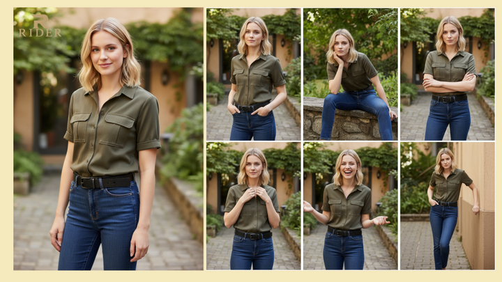 RIDER Reversible Genuine Leather Belts for Women