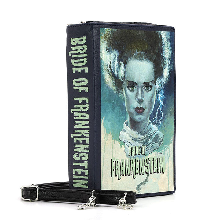 BRIDE OF FRANKENSTEIN BOOK CLUTCH BAG IN VINYL