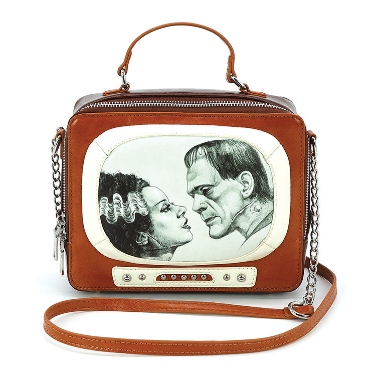 FRANKENSTEIN & BRIDE IN VINTAGE TV X BODY BAG IN VINYL