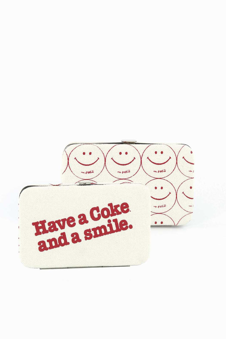COCA-COLA SMILEY FACE FLAT WALLET