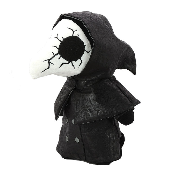 CRACKED EYES PLAGUE DOC PLUSH BACKPACK IN POLYSTER