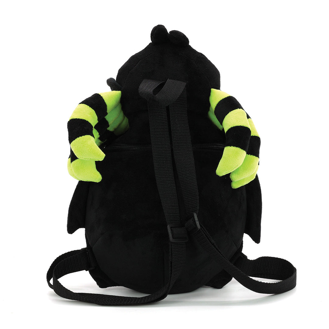 Glow in the Dark Skull Head Spider Plush Backpack in Polyester