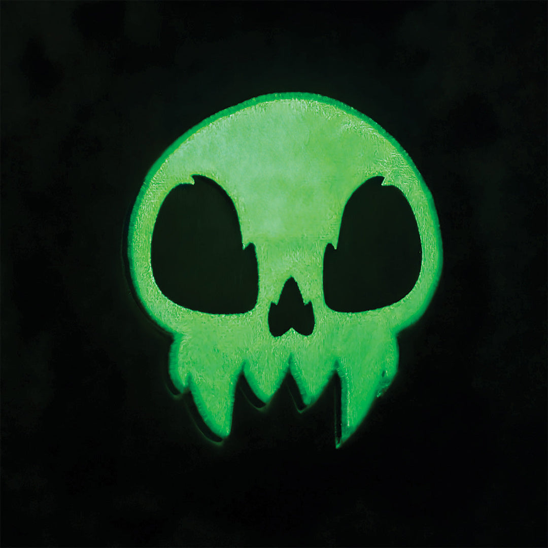 Glow in the Dark Skull Head Spider Plush Backpack in Polyester