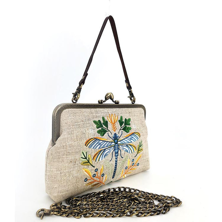 Dragonfly Vintage Kisslock Bag