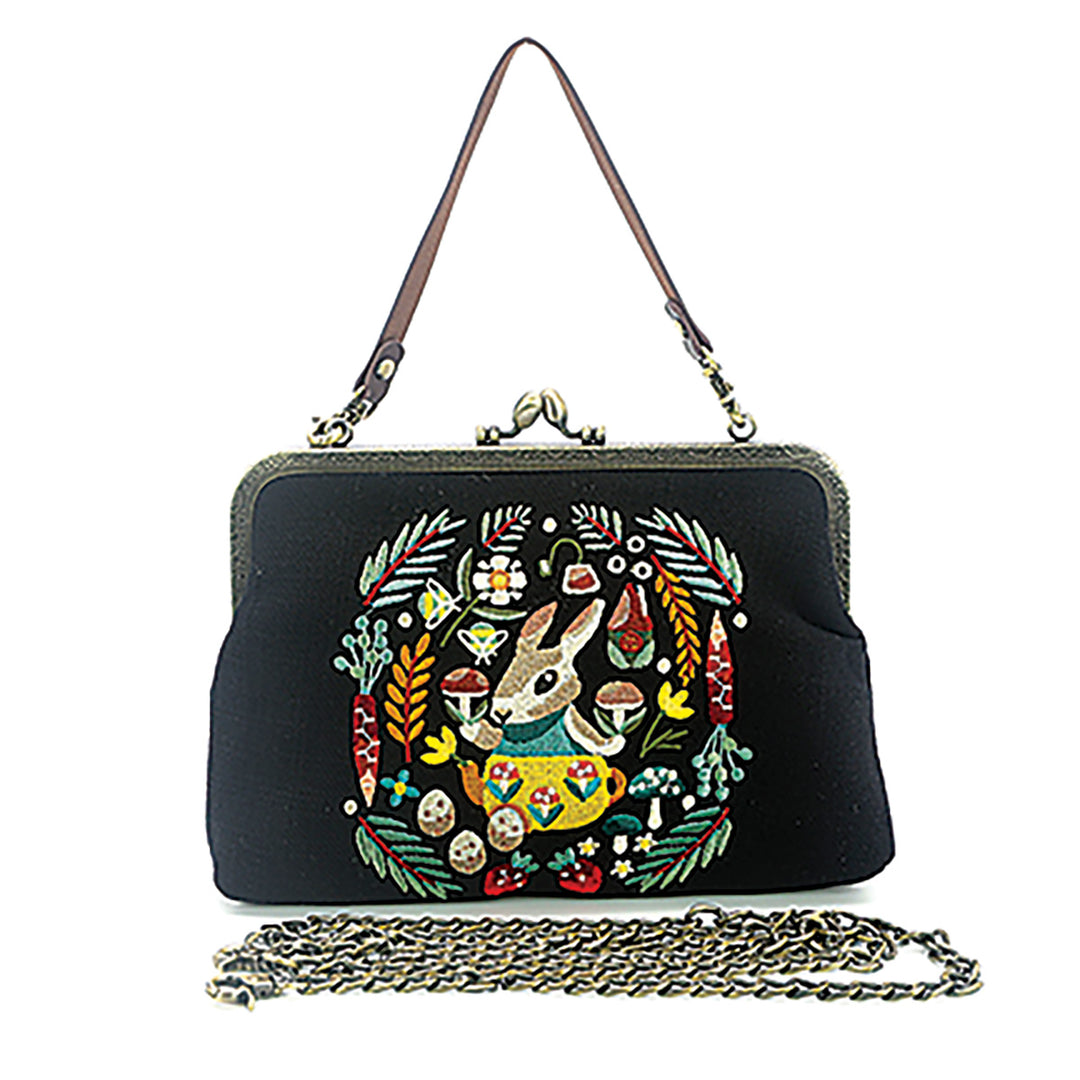 Cottage Bunny Kisslock Bag