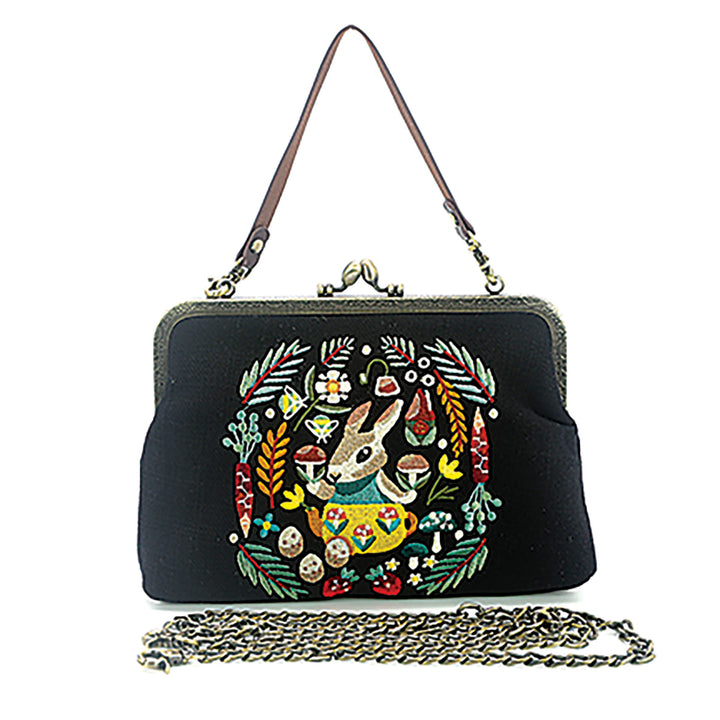 Cottage Bunny Kisslock Bag