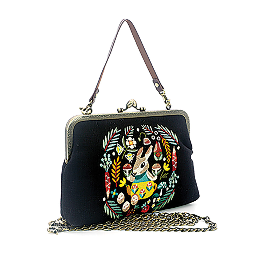 Cottage Bunny Kisslock Bag