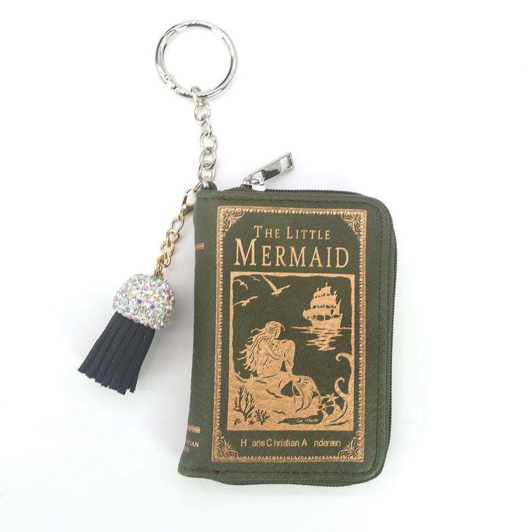 THE LITTLE MERMAID BOOK BAG CHARM COIN PURSE IN VINYL