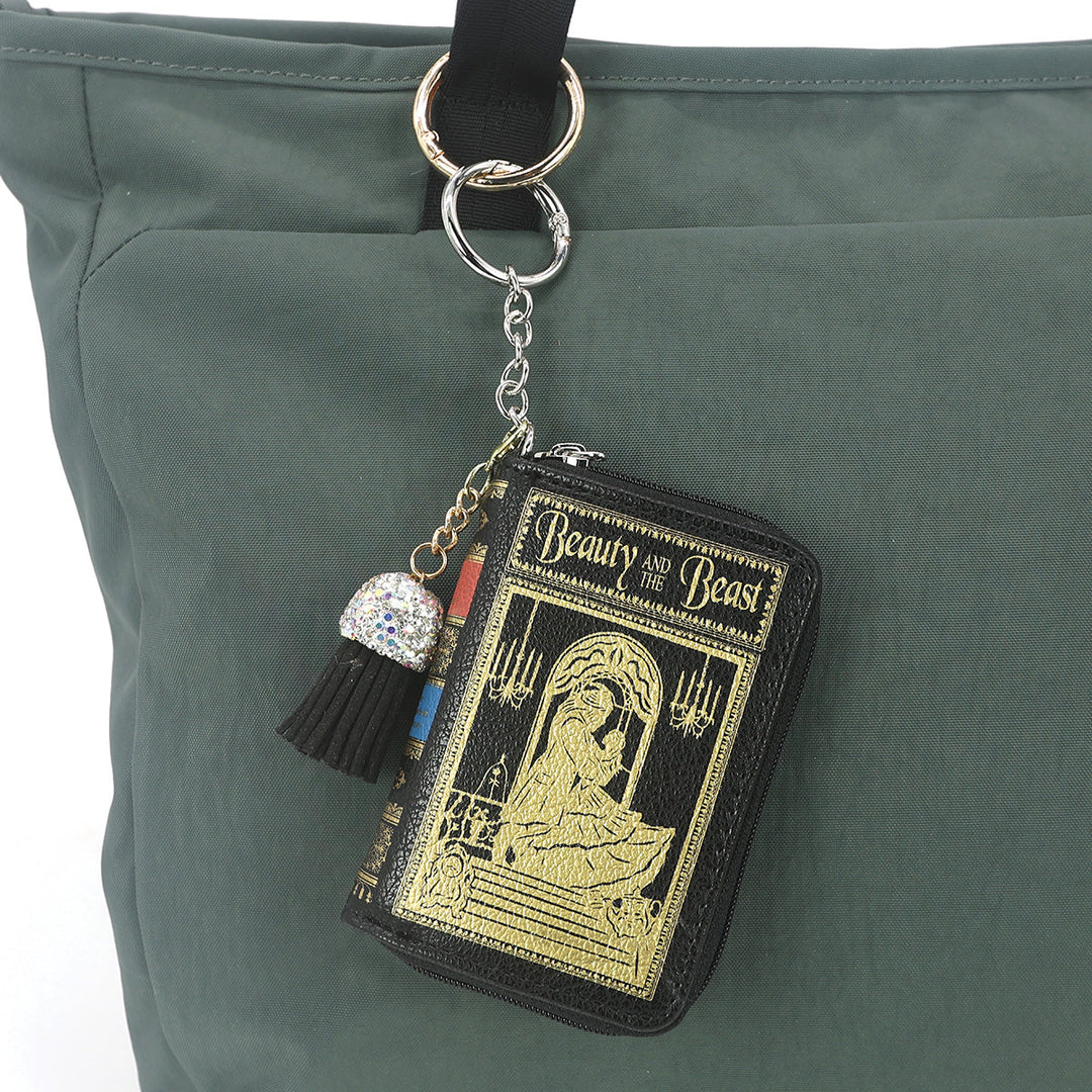 BEAUTY AND THE BEAST BOOK BAG CHARM COIN PURSE IN VINYL