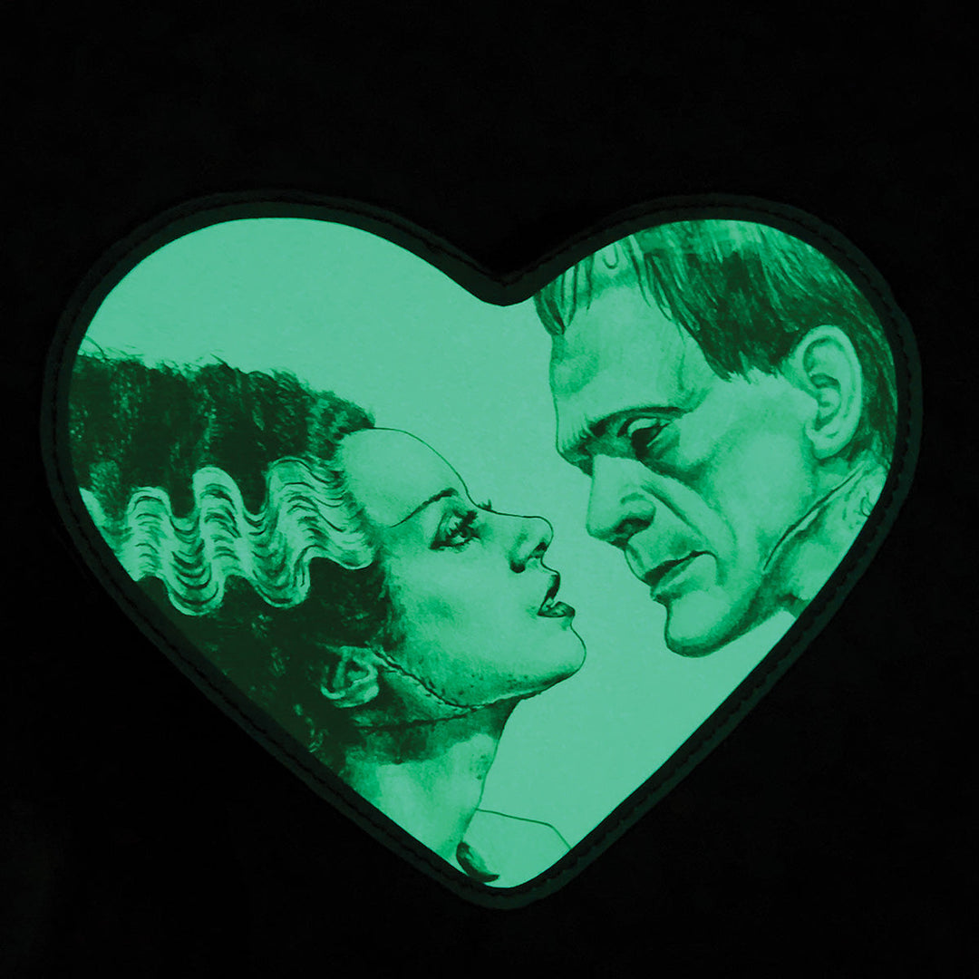 Glow in the Dark Heart Shape Frank w/ Bride Backpack - CuriousCottageGoods.com